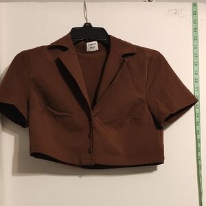Sunday Best Brown Cropped Blazer